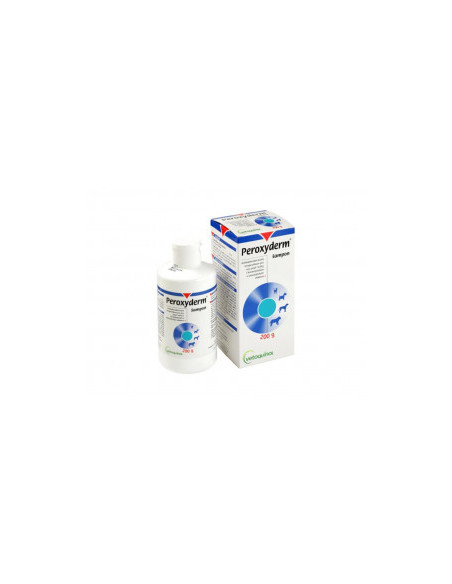 Vetoquinol - Peroxyderm - медицински шампоан при себорея, демодекоза, дълбока пиодермия, маласезия, инфектирани мазоли 200 гр