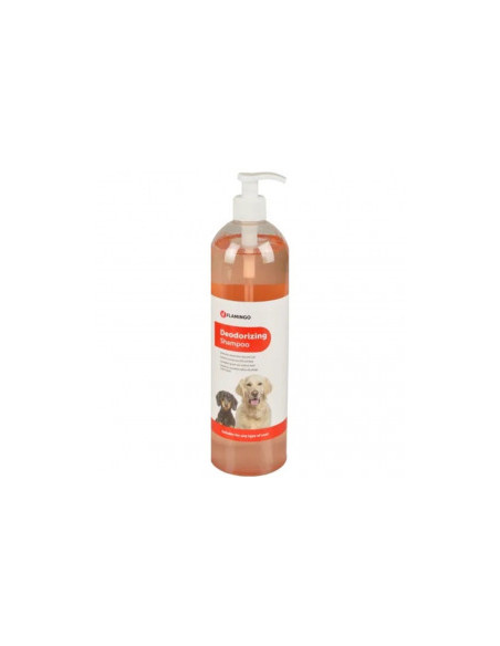 Шампоан елиминиращ неприятни миризми за кучета и кученца Flamingo NATURAL DEO SHAMPOO 1L - с дозатор за лесна употреба