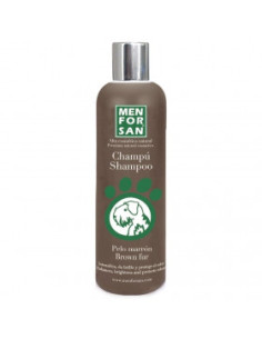 Шампоан за кучета MEN FOR SAN Brown hair shampoo - специално разработен за кафява козина, с добавен ествествен колаген, 300 м