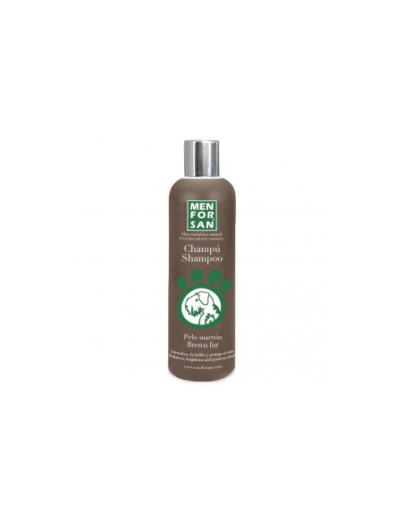 Шампоан за кучета MEN FOR SAN Brown hair shampoo - специално разработен за кафява козина, с добавен ествествен колаген, 300 м