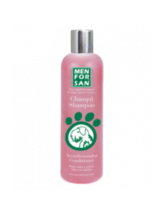 Шампоан за кучета MEN FOR SAN Conditioner Shampoo 2в1 с добавен балсам за лесно разресване и обем , с аромат на ягода