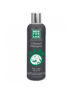 Шампоан за кучета MEN FOR SAN Black Fur специално разработен за черна и тъмна козина, с добавен ествествен колаген