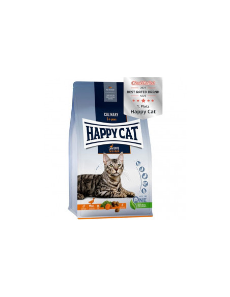 Суха храна за котки Happy Cat Culinary Adult Farm Duck - с патешко месо без зърнени продукти