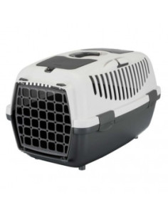 Транспортна клетка Trixie Capri 2 Transport box подходяща за котки и малки породи кучета до 6 кг в сив цвят