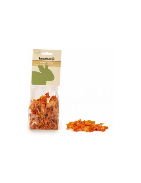 Beeztees rodent carrot chips - Лакомство за гризачи чипс от моркови 130г