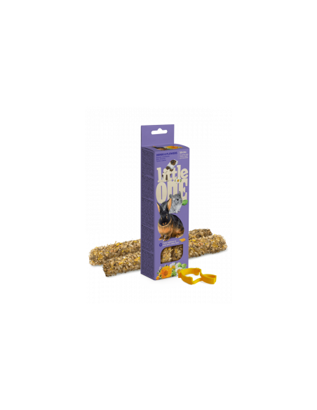 Крекери за гризачи и зайци Little One Sticks с цветя и билки 2х55 гр.