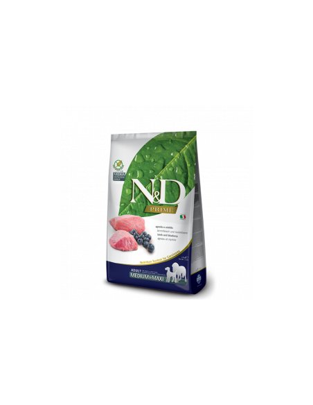 N-D Grain Free Medium/Maxi Adult - пълноценна храна с агнешко месо и боровинки, за кучета средни и едри породи над 12/18 месе