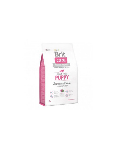 Супер премиум храна за подрастващи кученца Brit Care Dog Grain-free Puppy Salmon, Skin and Coat БЕЗ ЗЪРНЕНИ КУЛТУРИ, със сьом