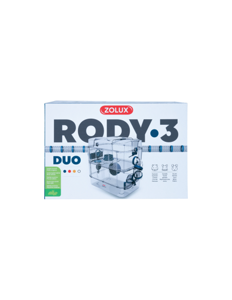 Zolux - клетка за дребни гризачи DUO BLEU 40,5см х 41см х 27см