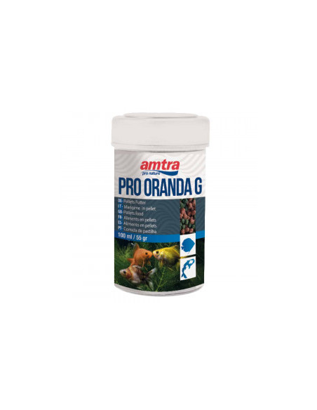 Храна на гранули AMTRA PRO ORANDA GRAN подходяща за червени и сродни рибки
