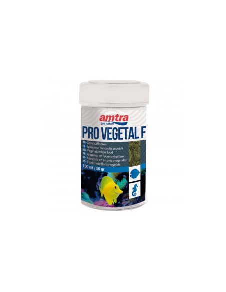 Храна на люспи AMTRA PRO VEGETAL FLAKE с високо съдържание на водорасли и зеленчуци за аквариумни рибки