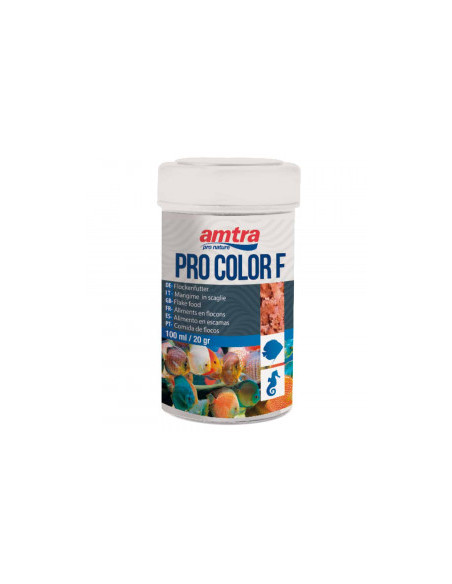 Храна на люспи AMTRA PRO COLOR FLAKE за подчертаване на естествения цвят на аквариумните рибки