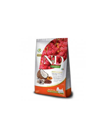 Суха храна за кучета N-D MINI DOG QUINOA SKIN-COAT - с херинга, киноа и кокос