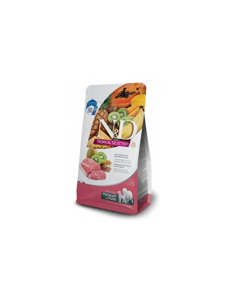 N-D DOG TROPICAL SELECTION PORK ADULT MED/MAX - Суха храна за кучета над 1 година от средните и едри породи, със свинско, спе