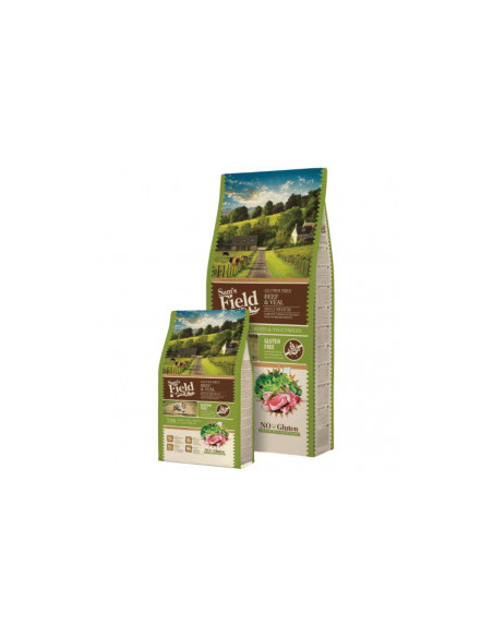 Пълноценна храна за кучета от средни породи Sam´s Field Adult Gluten-Free Medium Beef - Veal с 70- Телешко месо, плодове и зе