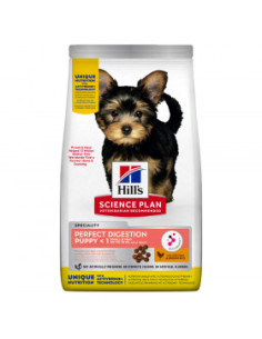 Hills Science Plan Perfect Digestion Small-Mini Puppy – пълноценна суха храна за отлично храносмилане за кученца до 1 година