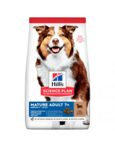 Hills Canine Mature Medium Lamb-Rice / с агнешко-ориз / - За кучета от средни породи: 14кг + подарък контейнер