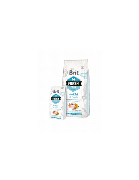 Холистична храна Brit Fresh Fish with Pumpkin Adult Large Muscles - Joints за кучета от големите породи, с прясна риба и тикв