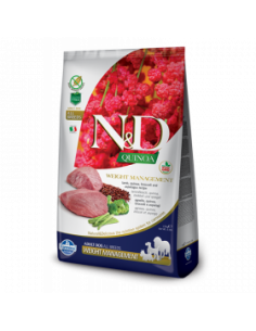 Суха храна за кучета N-D DOG QUINOA WEIGHT LAMB - с агнешко,киноа и броколи