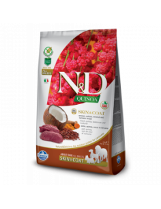 Суха храна за кучета N-D DOG QUINOA SKIN-COAT VENISON - с еленско, киноа и кокос