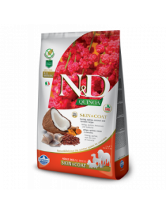 Суха храна за кучета N-D DOG QUINOA SKIN-COAT - с херинга, киноа и кокос,