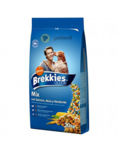 Суха храна Brekkies Mix Fish със сьомга,ориз и зеленчуци - за кучета средни и големи породи над 1 година