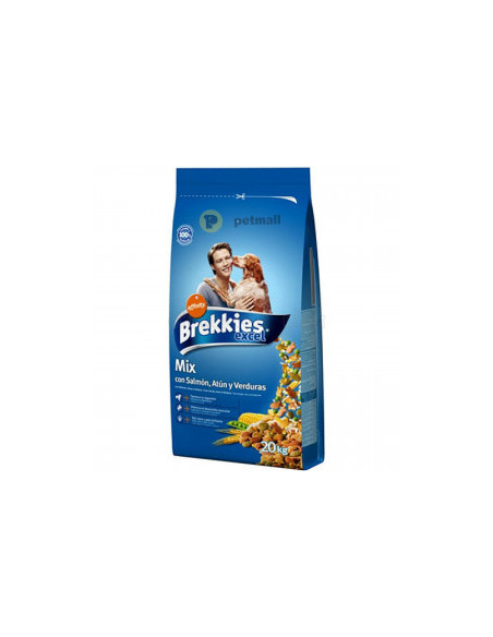 Суха храна Brekkies Mix Fish със сьомга,ориз и зеленчуци - за кучета средни и големи породи над 1 година