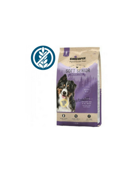 CHICOPEE Classic Nature Soft Senior - полувлажна суха храна, с меки гранули за възрастни кучета над 7 години с пилешко и ориз