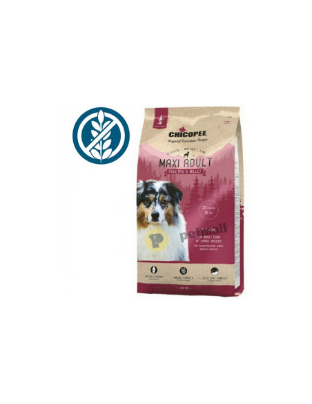 CHICOPEE Classic Nature Adult Maxi Chicken - Millet - суха храна за пораснали кученца, над 1 година, от едрите породи с пилеш
