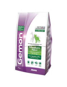 Monge Gemon Medium Adult Lamb - Rice храна за израстнали кучета от средните породи с вкус на агнешко и ориз,