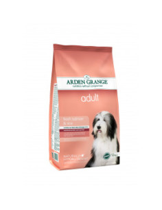 Суха храна за пораснали кучета от всеки размер и порода Arden Grange Adult Formulas със сьомга за чувствителен стомах и подоб