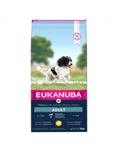 Eukanuba Adult Medium Breed Normal Activity [НОВА, ПОДОБРЕНА ФОРМУЛА]- пълноценна суха храна богата на прясно пилешко и пуешк