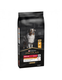Суха храна Purina PRO PLAN Adult Medium Пиле - идеална комбинация от хранителни вещества OPTIHEALTH,