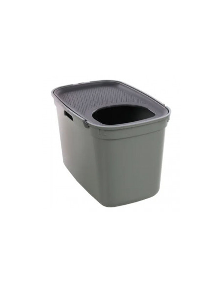 Котешка тоалетна от 98- рециклирана пластмаса Flamingo Cat toilet Kato Olive green с горен вход 39x59x30