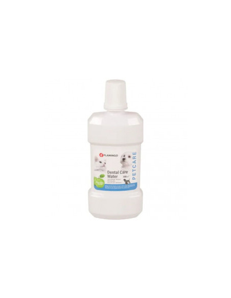 Вода за уста Flamingo DENTAL CARE WATER APPLE - с вкус и аромат на ябълка, подходящо за кучета и котки