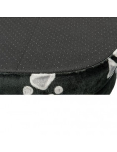 Овално, кучешко легло Trixie Jimmy bed oval с десен на лапички, черно