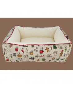 Меко кучешко легло CAZO Soft Bed Christmas в коледни мотиви