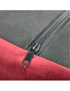 Луксозно, меко кучешко легло от велур CAZO Soft Bed Milan burgundy в червен цвят