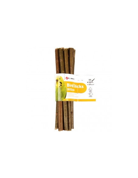 Натурални върбови клонки за гризане за птици Flamingo WILLOW STICKS - S размер - 17 см х 10 бр