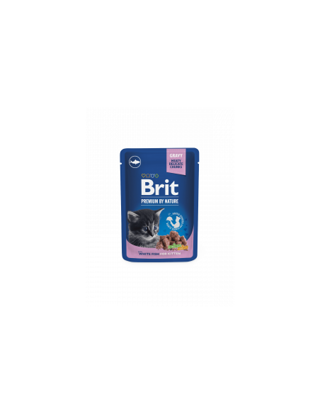 Пауч за котка Kitten Brit Premium Cat pouch White fish 100гр.