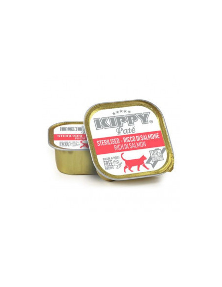 Пастет за кастрирани котки KIPPY PATE STERILISED rich in Salmon със сьомга, Без зърнени култури