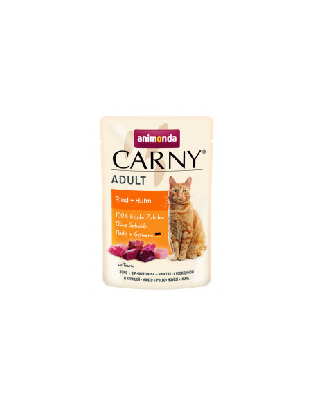 Animonda Carny Pouch Adult - Пауч за котка с говеждо и пиле, 85гр