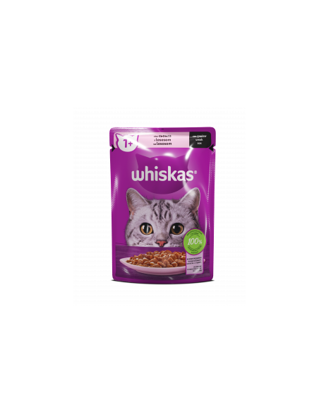 WHISKAS пауч за котки със сьомга - 85 гр.