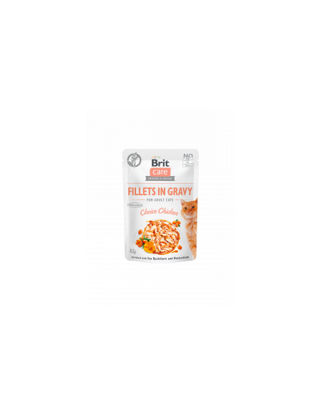 Brit Care Cat Pouch CHOICE CHICKEN in Gravy - пауч за котки с пилешко филе в сос