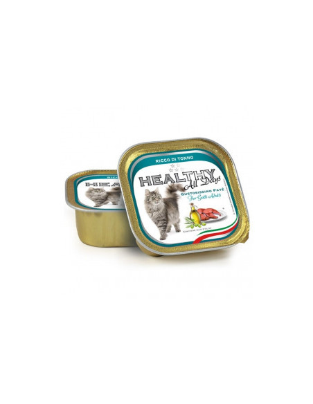 Пастет за котки HEALTHY MEAT All days CAT Tuna с прясна риба тон, говеждо месо и ориз