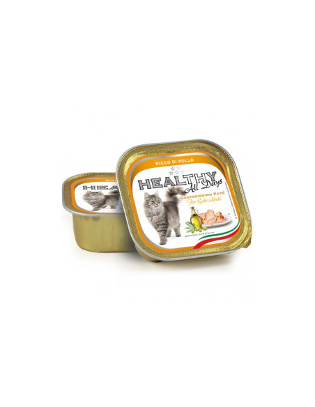 Пастет за котки HEALTHY MEAT All days CAT Chicken с прясно пилешко месо, риба тон и ориз