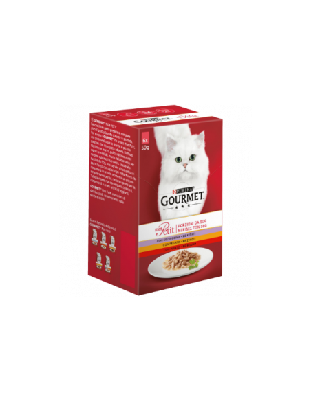 Gourmet Mon Petit Meat Mix - изискана рецепта / с агнешко, телешко, говеждо / 6 броя по 50 грама