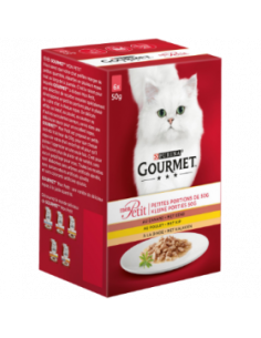 Gourmet Mon Petit Chicken Mix - изискана рецепта / с патица, пиле, пуйка / 6 броя по 50 грама