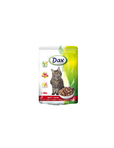 Dax пауч за котка с телешко месо в сос 100гр.