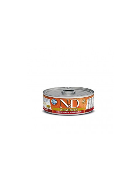 Консерва за котки N-D CAT CHICKEN PUMPKIN-POMEGRANATE - с пиле,тиква и нар